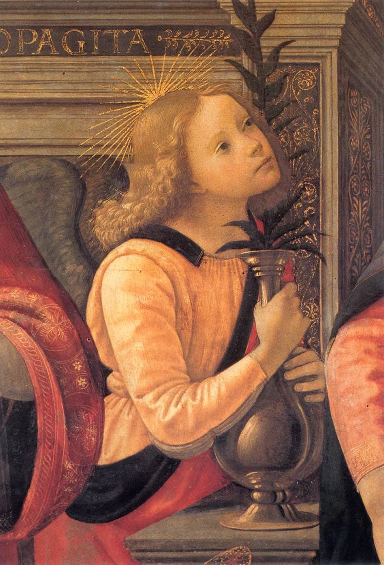 Madonna col Bambino in trono tra angeli e santi - Galleria degli Uffizi, Firenze, dettaglio